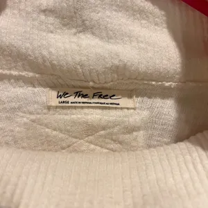 Free People Moon Daisy Thermal Mock Neck Oversized Cropped Shirt Top Women Large thumbnail 4