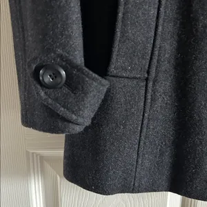 New York & Co Fall Gray Wool Blend Pea Coat Jacket Sz 6 Dark Academia Preppy thumbnail 6