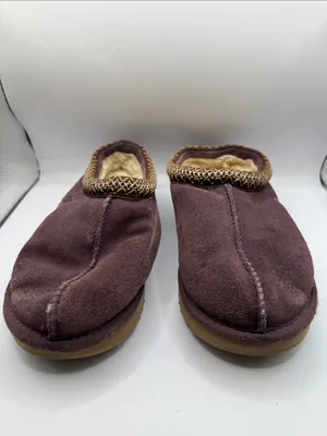 UGG Tasman Port Purple Suede Shearling Slippers Women’s Size 7 EU 38 Cozy Clogs thumbnail 4