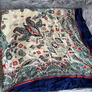 Anthropologie Vintage Chinese silk scarf thumbnail 6
