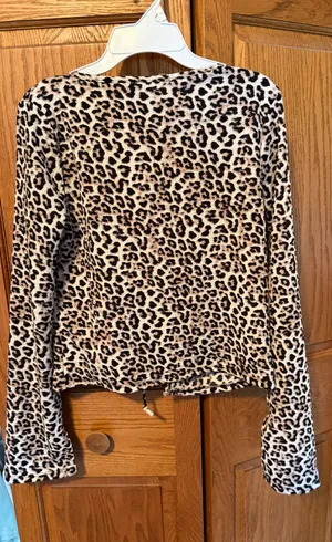 See You Monday Cheetah Print Tie Cardigan thumbnail 4