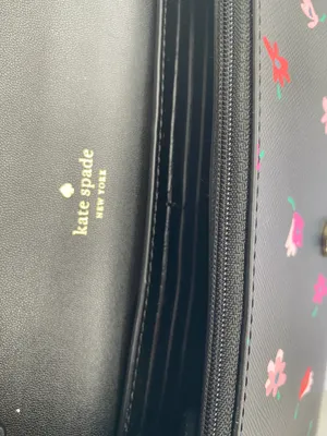 Kate Spade Ditsy Buds Small Flap Crossbody purse -Black multi thumbnail 9
