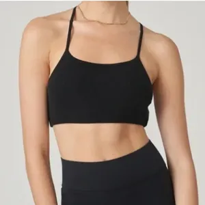 WESLEY Rivington Ribbed Tencel‎ Bralette in Black thumbnail 1