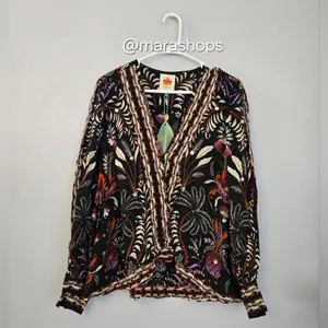 FARM Rio Classic Garden Black Mirror Trim Blouse thumbnail 4