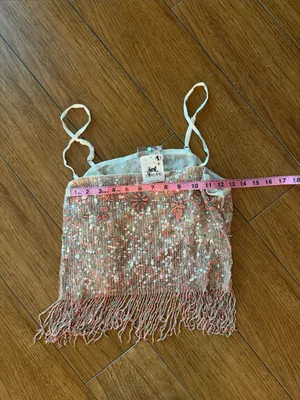 Free People Juliet Beaded Tank- size Medium thumbnail 6