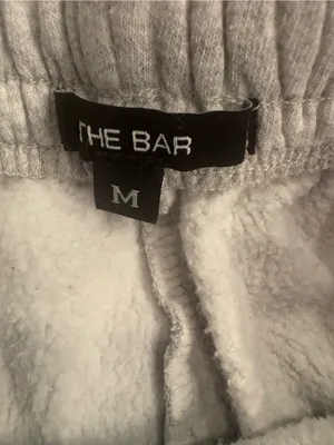 The Bar Varsity Sweatpants Grey Pink Logo Size Medium EUC SIZE SOLD OUT ONLINE thumbnail 5