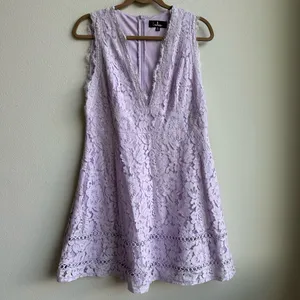 NWT Lulus Kiss Kiss Lilac Purple Lace V Neck Midi Sleeveless Dress Size XL thumbnail 2