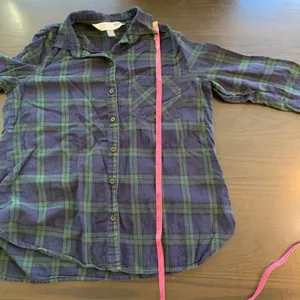 Old Navy Womens Classic Flannel Shirt Long Sleeve‎ Button Down Plaid Size M thumbnail 9