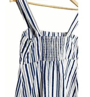 Show Me Your Mumu Blue White Striped Aria Sleeveless Square Neck Mini Dress M thumbnail 10