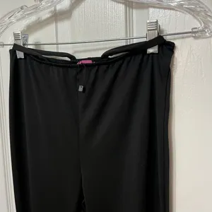 NWOT Edikted Aliyah STRAP FLARE PANTS black‎ size small thumbnail 5