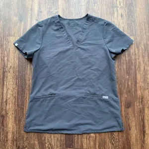 FIGS Women’s Charcoal Gray Casma Three Pocket Scrub Top - Size S thumbnail 1