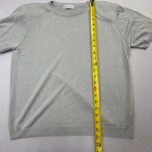 Draper's & Damon's Short Sleeve Pointelle Knit Sweater Sage Green thumbnail 7