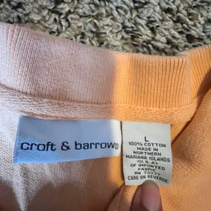 Croft & Barrow Womens Peach Orange‎ 100% Cotton Short Sleeve Polo Shirt Large thumbnail 2