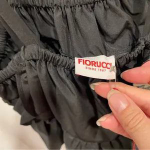 Fun NWT Fiorucci black tiered ruffle ice cream pin adjustable strap top thumbnail 7