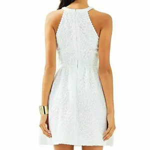 White Eyelet Lily Pulitzer Dress with pockets thumbnail 5