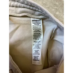 Patagonia Mahnya Fleece Pants Cream Organic Cotton Joggers Womens Small thumbnail 6