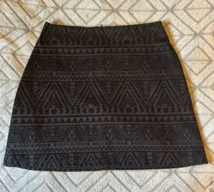 Blue Rain Black Patterned Boutique Mini Skirt thumbnail 1