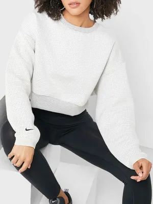 Nike Sportswear City Ready Tech Pack Cropped Sweatshirt Womens S CJ9475-072 thumbnail 1