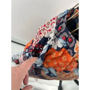 Boden Floral Print Mini Skirt Elastic Waist Navy Size 8L thumbnail 7
