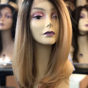 Thick ethnic SidePart Ombré Blonde Lacefront Wig thumbnail 14