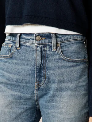 J. Crew Nipped straight high rise jean in semi stretch Bangkok med wash 28” thumbnail 3