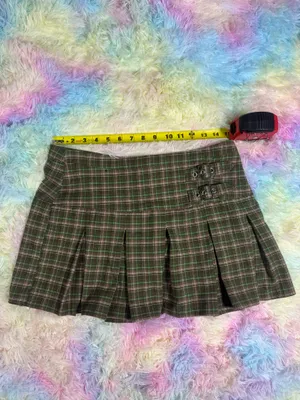 Forever 21 Plaid brown & green skater skirt thumbnail 4