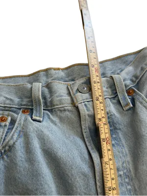 Levis Premium 501 Big E Cropped Jeans Womens 30 Light Wash Straight Leg Denim thumbnail 15