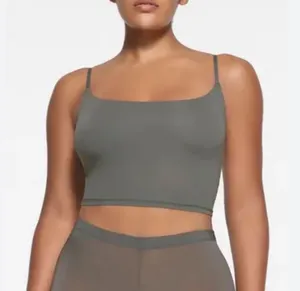 Skims Fits Everybody Cropped Cami Color Gunmetal Limited Edition thumbnail 4