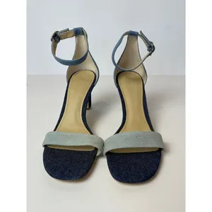 Marc‎ Fisher Navy Blue Denim Ankle Strap High Heels Size 10 thumbnail 4
