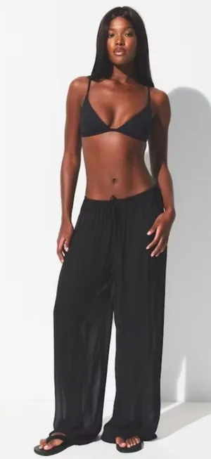 Skims Black Cover-ups Sheer Pants Size S thumbnail 1