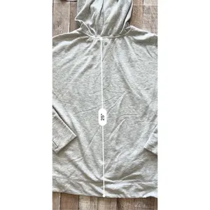 Yogalicious‎ Activewear Grey Hooded Fleece Pullover Top MEDIUM Sporty Workout thumbnail 8