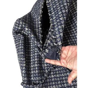 J.Crew Textured Tweed Houndstooth Sheath Dress Blue Womans 14 thumbnail 5