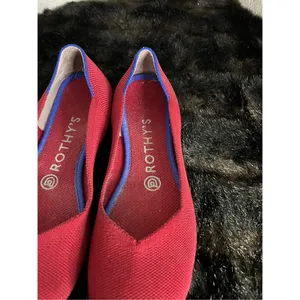 Rothy’s The Flat Round Toe | Red | Size 7 flats shoes ballet thumbnail 2