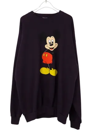 Vintage Disney Mickey Mouse Crewneck Sweatshirt Pullover Purple One Size XL thumbnail 1