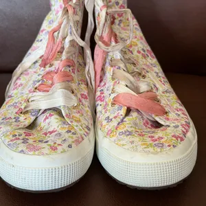 Love Shack Fancy X Superga Canvas Floral Hi Top Sneakers thumbnail 7