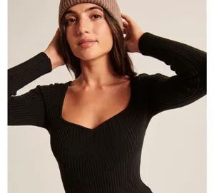 Abercrombie navy sweetheart sweater bodysuit S thumbnail 5