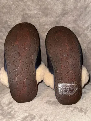 UGG Australia Suede Shearling Lined Slide Slippers Dark Brown Size 8 thumbnail 10
