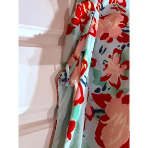 Hello Molly Mint Floral One Shoulder Ruched Cut Out Maxi Dress Size 4 thumbnail 7
