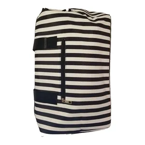 Alice & Olivia By Stacey‎ Bendet Black & White Striped Duffel Bag NWT thumbnail 4