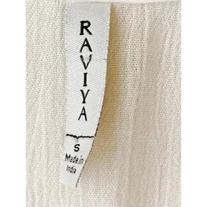 Raviya White Boho V-Neck Short Sleeves Womens Mini Dress SZ Small thumbnail 6