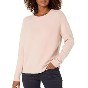 Daily‎ Ritual Cotton Crew Neck Sweater Cozy Boucle Women’s XL Pale Pink Knit thumbnail 3