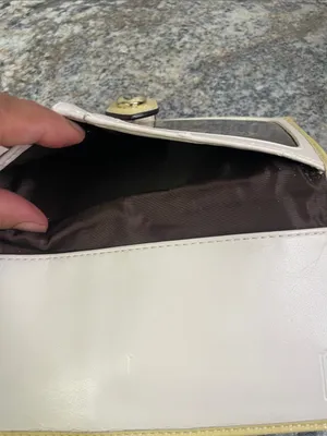 Coach Signature C Tan Clutch Wallet with Yellow Trim thumbnail 10