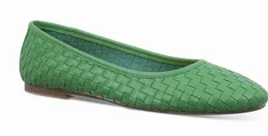 On 34th Size-6M‎ Women's Friyaa Woven Ballet Flats Green thumbnail 1