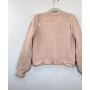 MANGO Womens Cardigan Pink Mathilda Alpaca Chunky Knit Sweater Grandma Small thumbnail 9