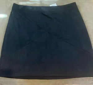 Mini faux suede skirt Black Size XXL thumbnail 1