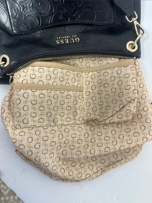 GUESS Black Embossed Logo Crossbody with Gold Hardware thumbnail 12