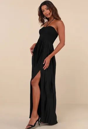 Lulus Dress Maxi Black thumbnail 4