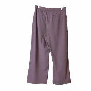 Halara Flex MicroWaffle Wide Leg Pants Size L Travel Dusty Plum Performance thumbnail 2