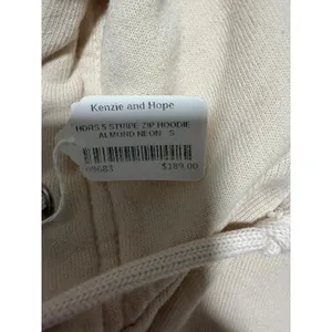 Aviator Nation 5 Stripe Zip Up Hoodie Almond/Neon Size Small‎ thumbnail 11