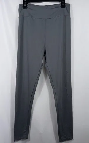LuLaRoe One Size Gray Solid Leggings thumbnail 1